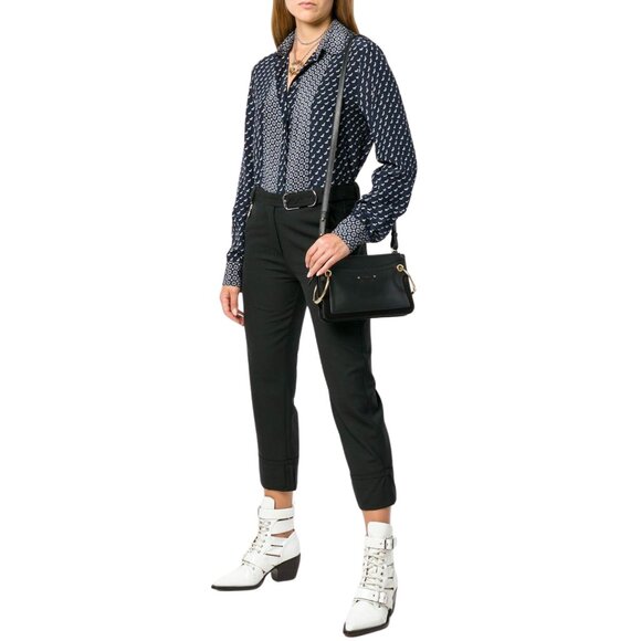 Chloe Roy Black Leather & Suede Small Crossbody - Picture 9 of 10